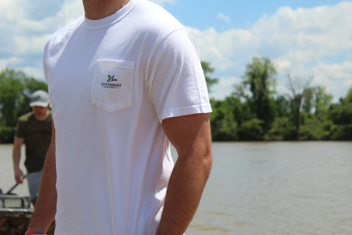 Cutthroat Sportsman Dog Head Pocket Tee - Comfort Colors